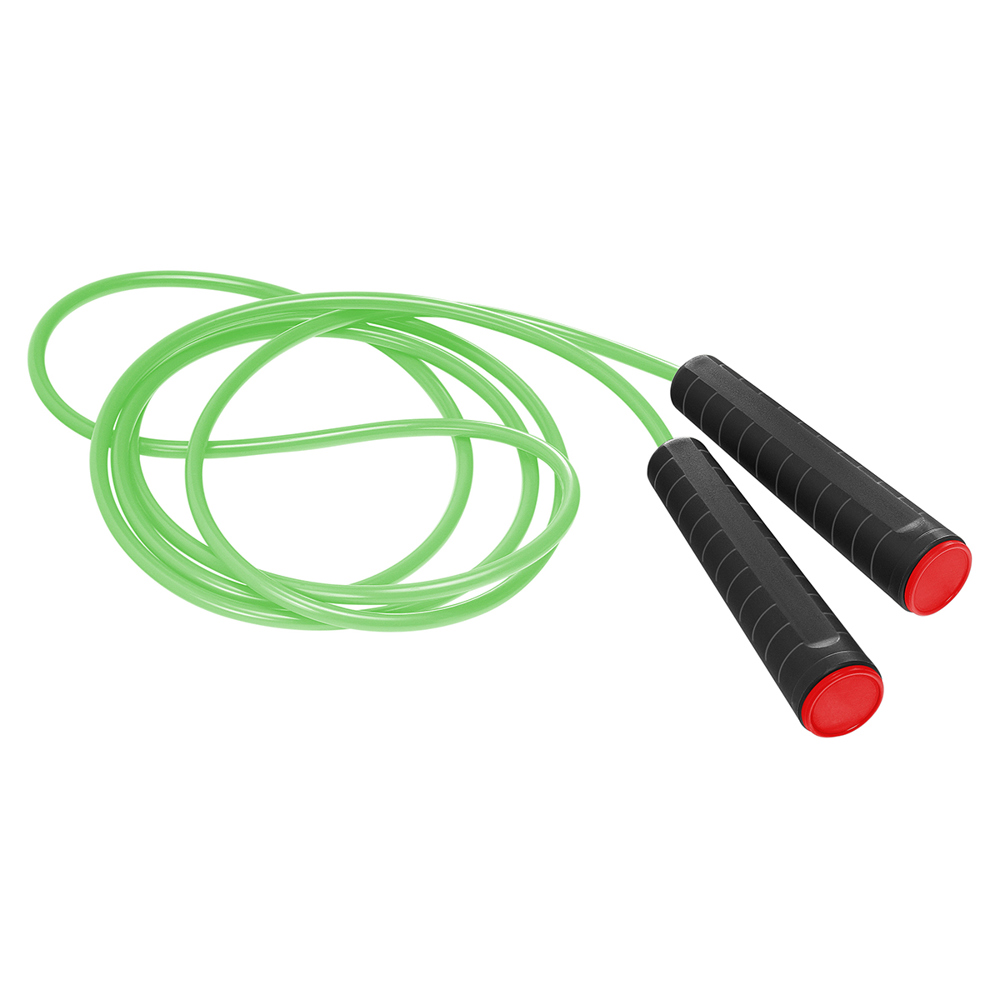 Springtouw - zwart/rood/neongroen