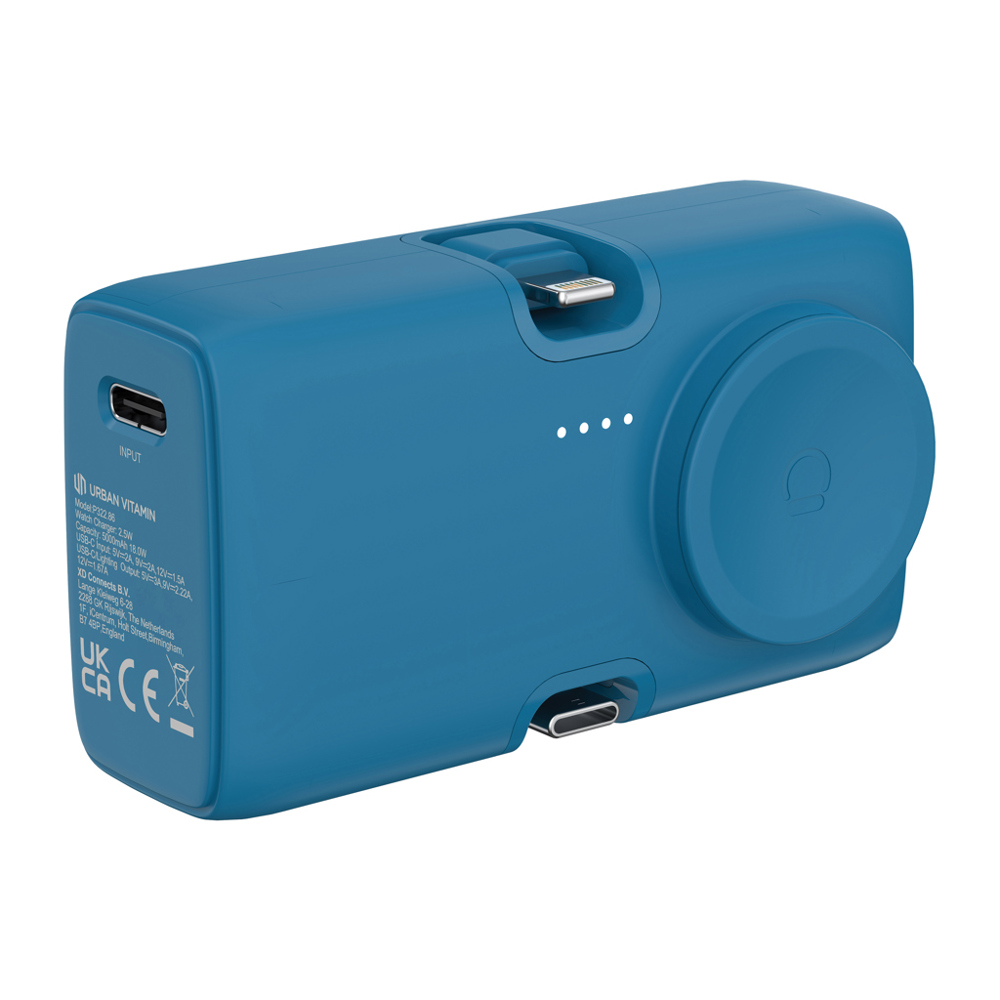 Urban Vitamin San Diego RCS rplastic 20W PD powerbank - blauw (± PMS 2161C)