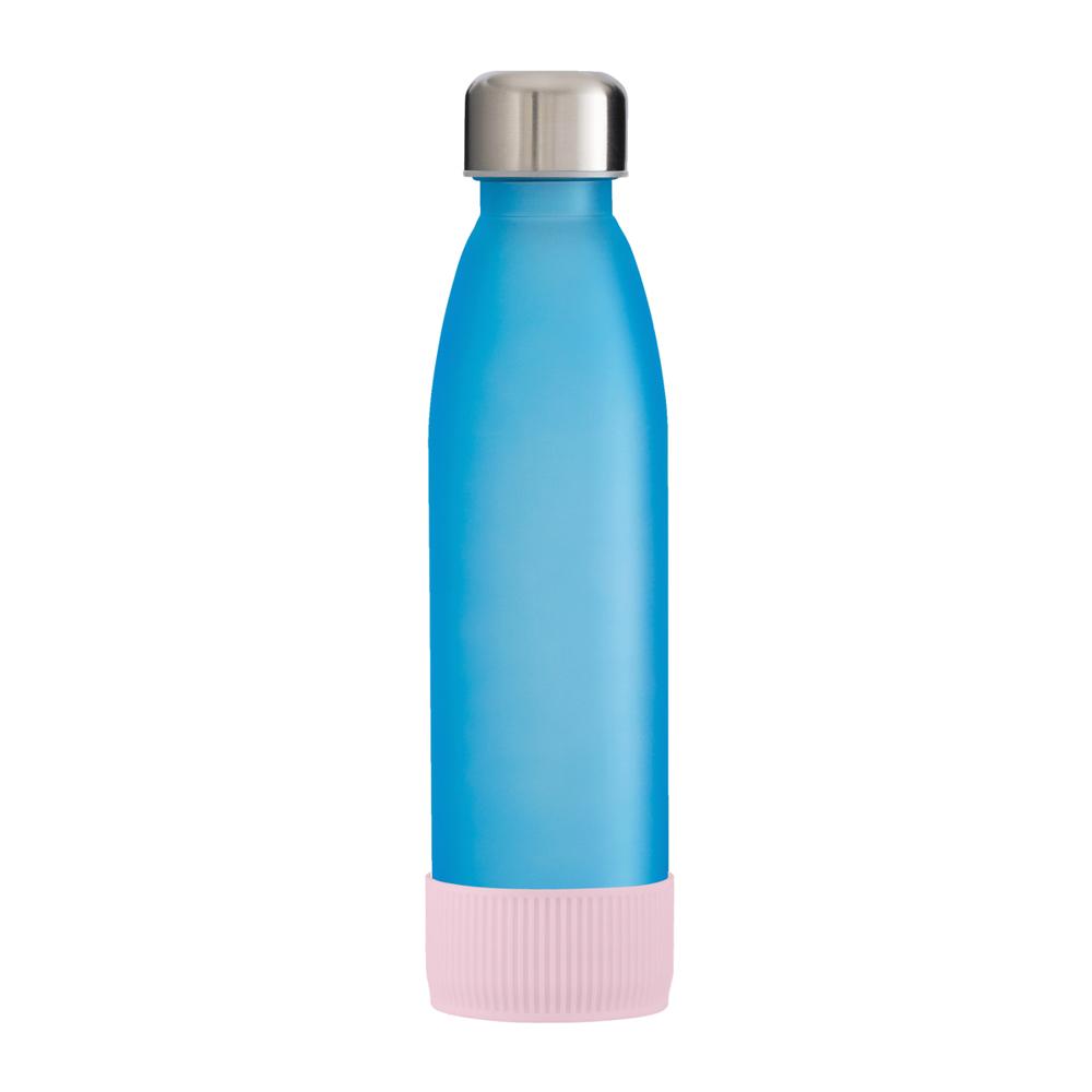 Fles GLASS - lichtmagenta, roze, zilver, cyaan