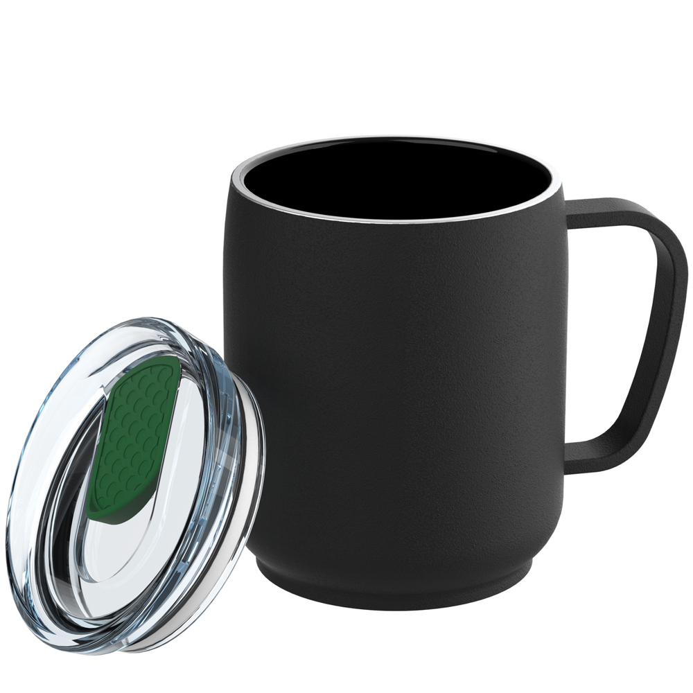 Thermobeker RETUMBLER-myNIZZA CERAMIC - zwart, groen, transparant