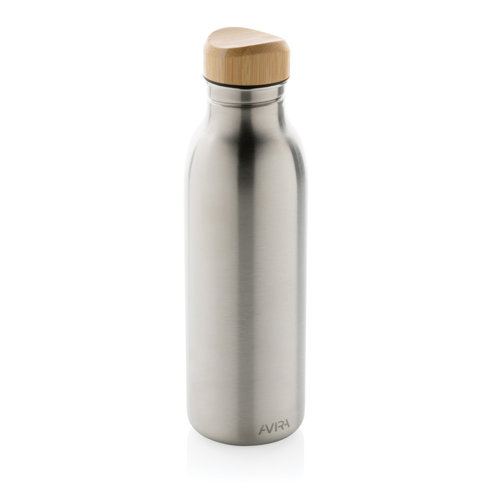 Avira Alcor RCS gerecycled RVS enkelwandige waterfles 600ML - zilver (± PMS 428)