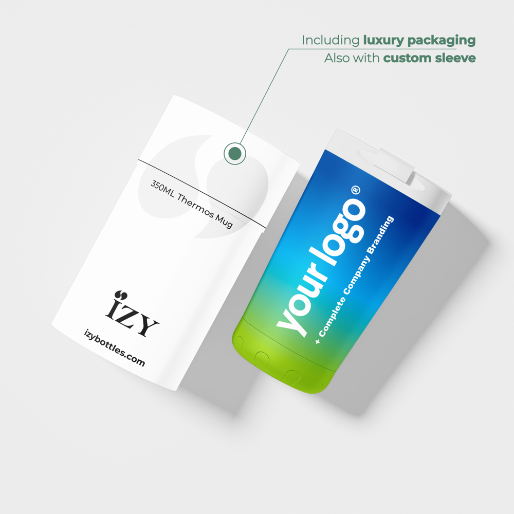 Thermosbeker / Koffiebeker - Wit - 350 ml