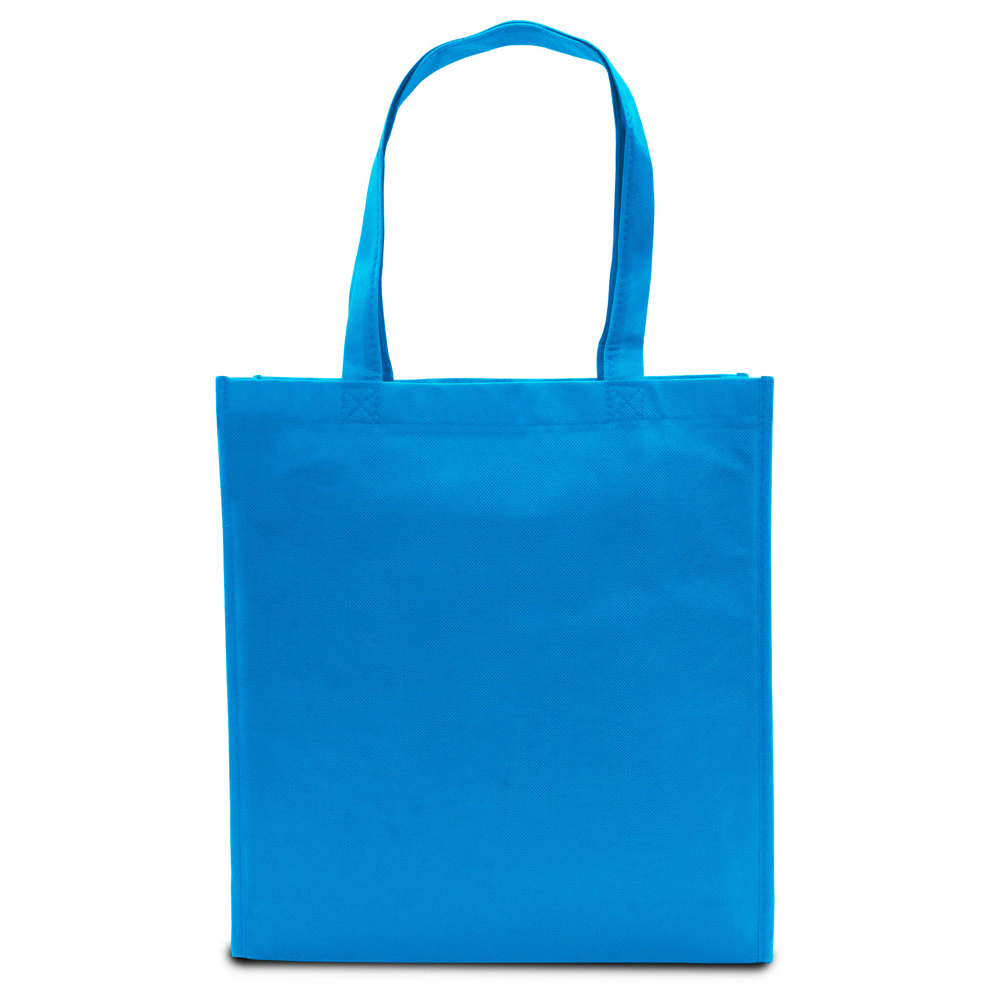 LISBOA – Shopper met bodem- en zijvouw - Cyan blauw
