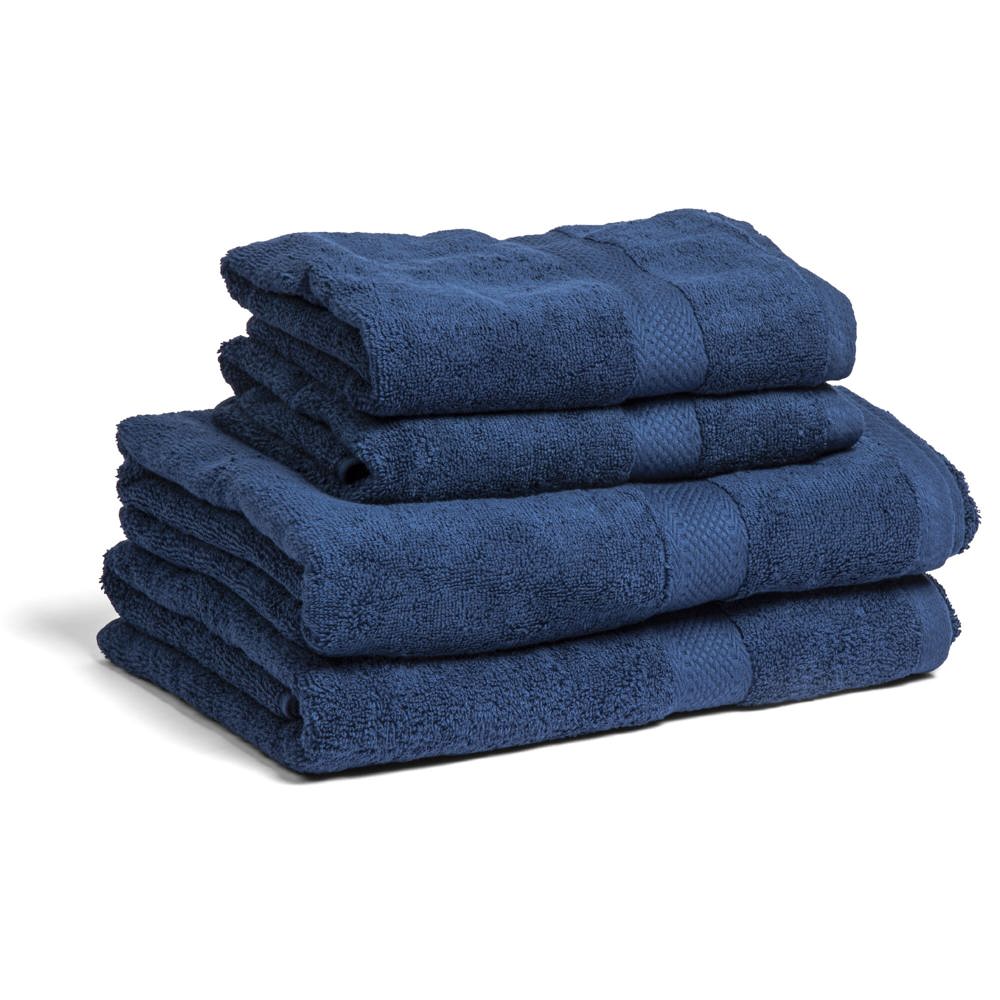 Lord Nelson Fairtrade handdoek 70x130cm set van 3 - donkerblauw