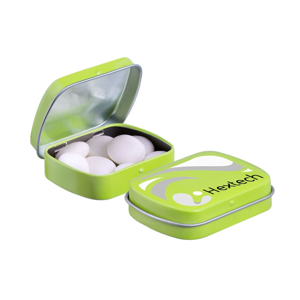 Mini scharnierblikje met Mentos mints - Lime