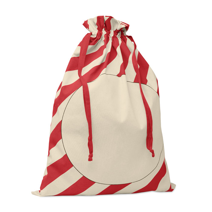 LAUKKU - Grote katoenen tas kerstmotief - Rood