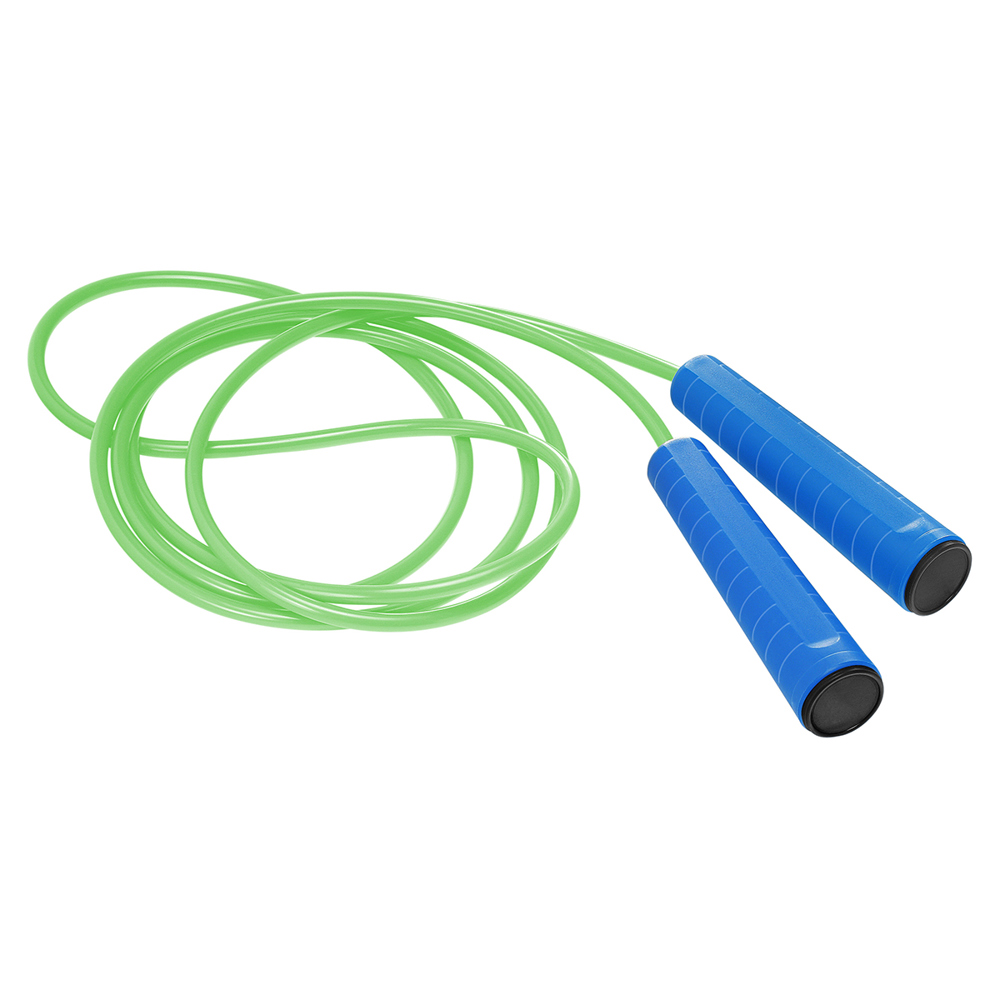 Springtouw - blauw/zwart/neongroen