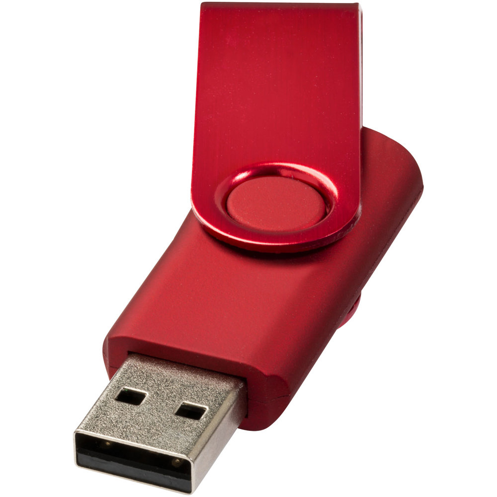 Rotate metallic USB - Rood