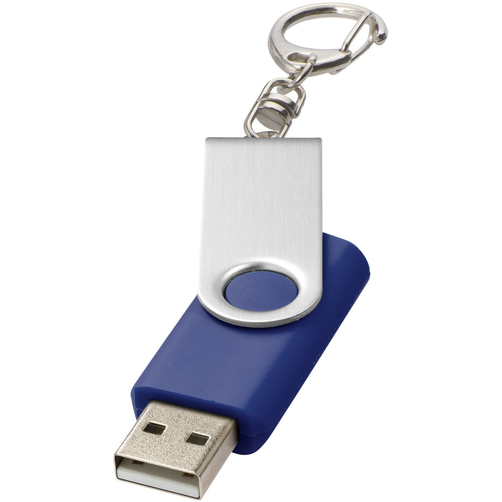 Rotate USB met sleutelhanger - Blauw