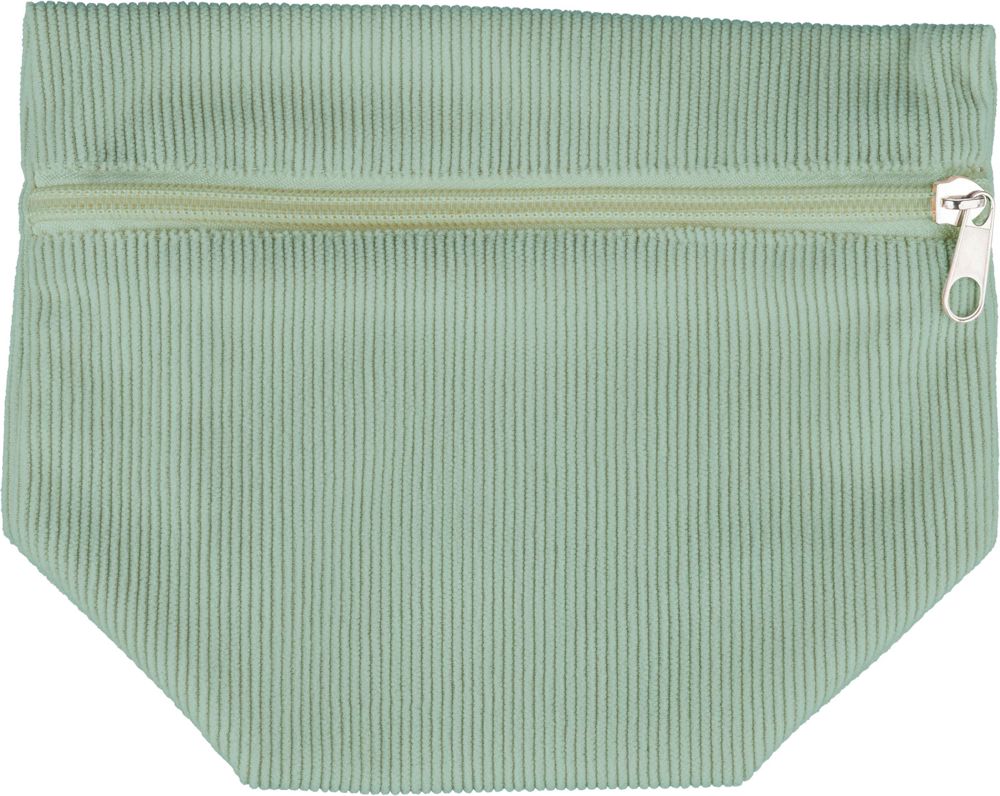 Corduroy toilettasje Tia - pastel groen