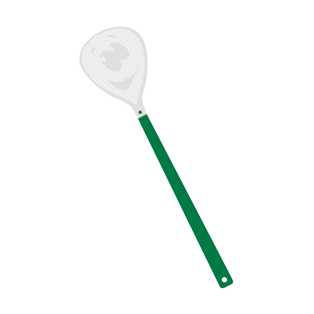 Vliegenmepper "gezicht" - groen/wit
