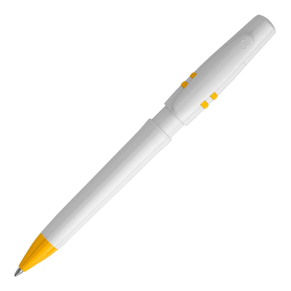 Balpen Nora hardcolour - Wit / Geel