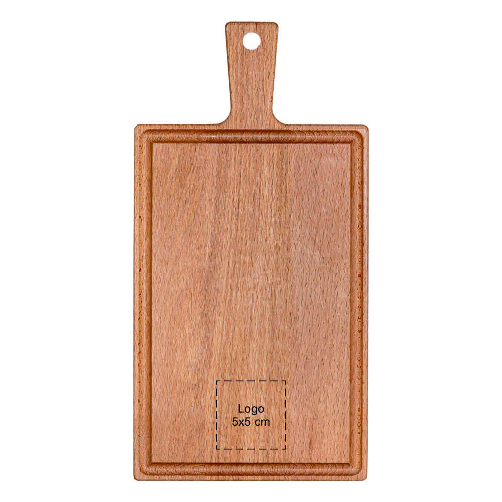 Plank met handvat beuken 33x16 cm