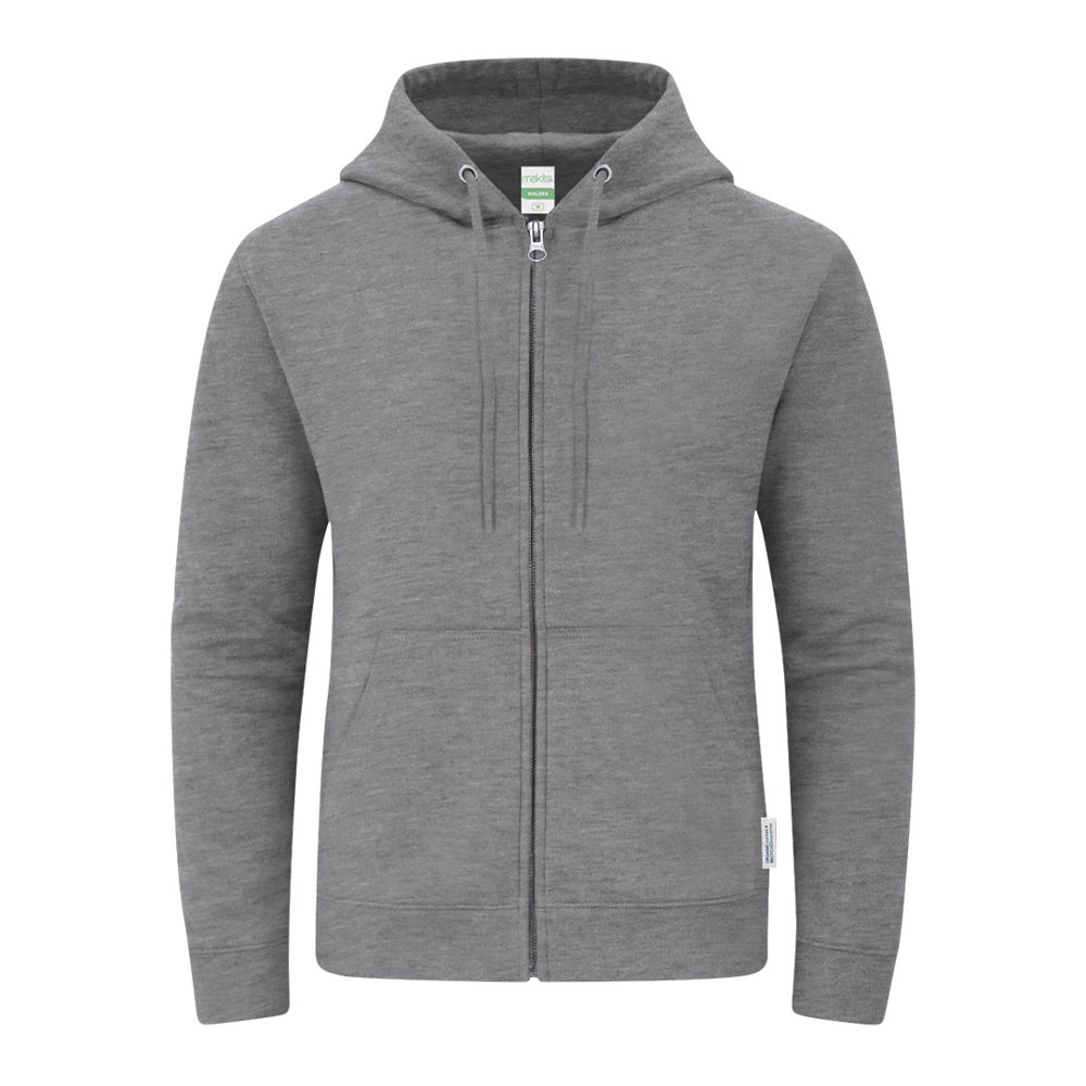 Volwassene Hooded + Rits Sweatshirt Walder - GRI