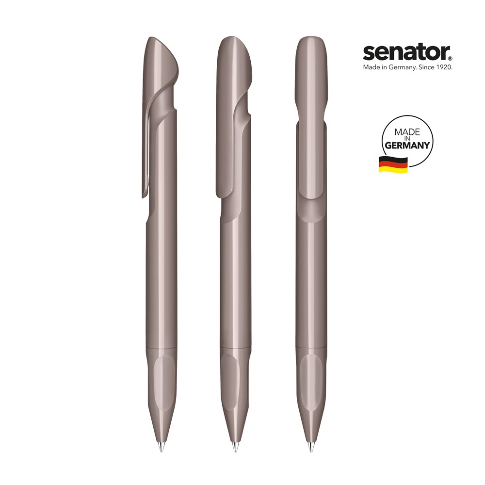 senator® Evoxx Polished Recycled retractable pen - grijs Warm grijs 10