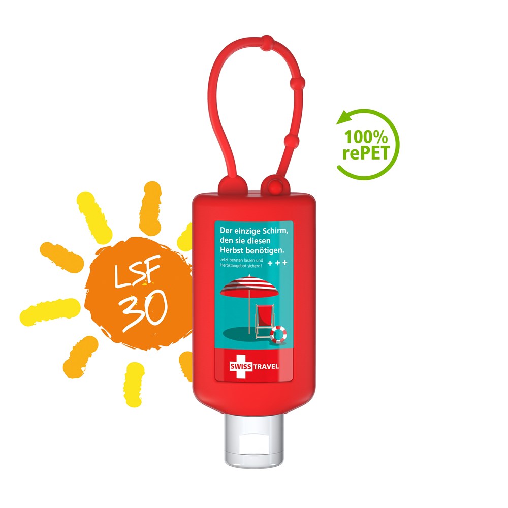Zonnemelk, Bumper 50 ml, rood, Body Label