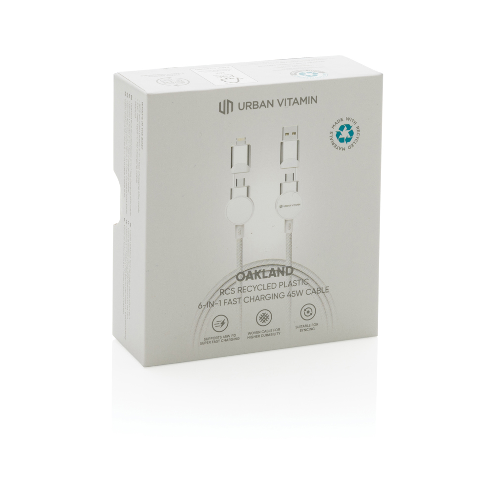 Oakland 1.2meter RCS rplastic 6-in-1 fast charging 45W kabel