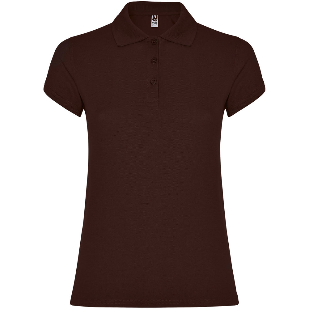 Star 200 g/m² damespolo met korte mouwen - Chocolade