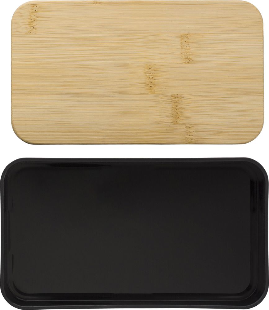 PP dubbele laag lunchbox Maxton - zwart