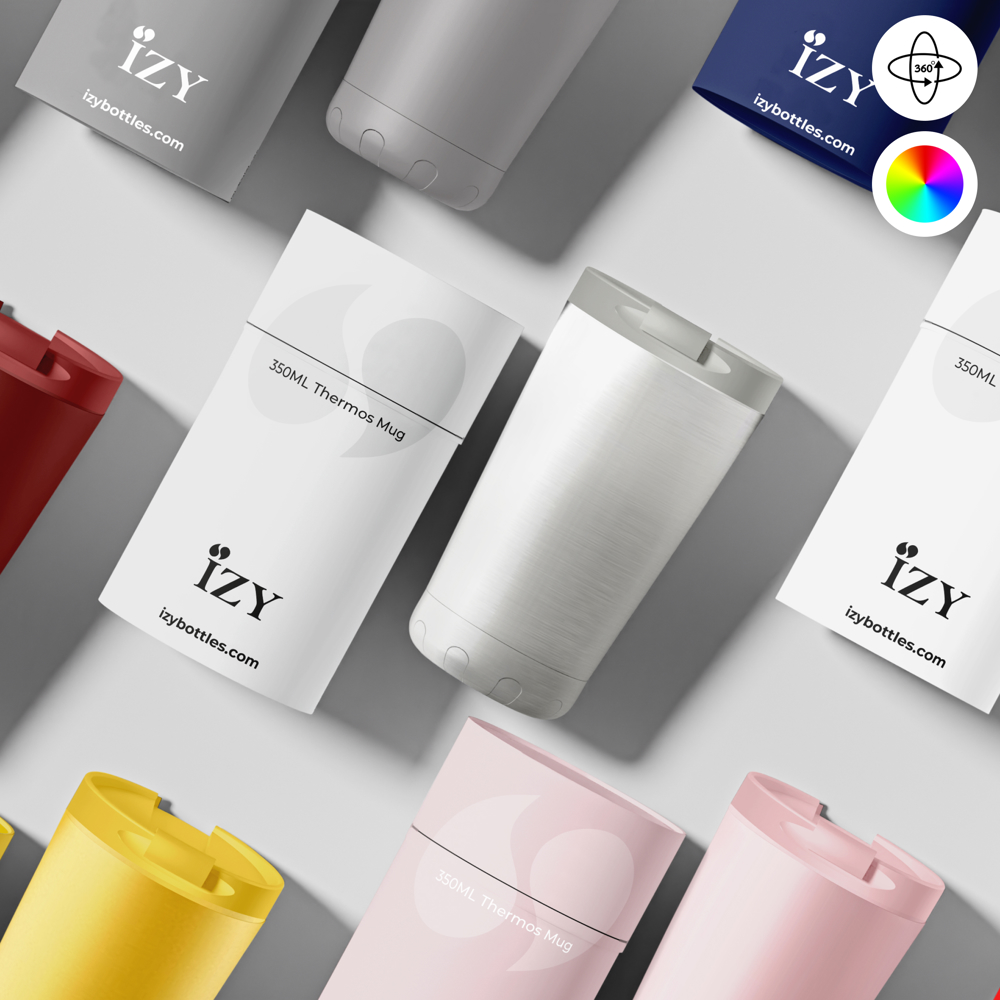 Thermosbeker / Koffiebeker - Zilver - 350 ml