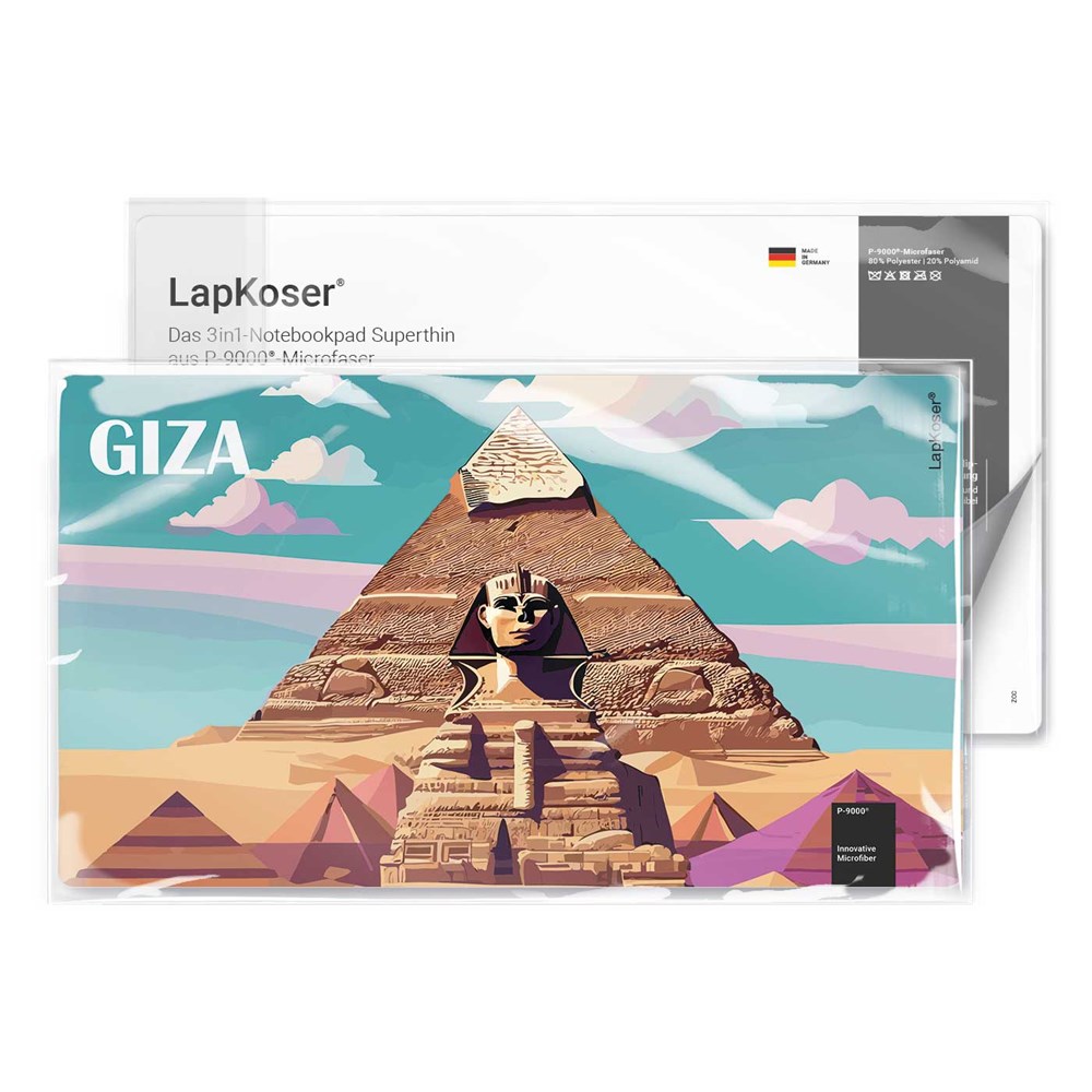LapKoser® 3in1 notebookpad 28x16 cm met standaard inlegkaart, all-inclusive-pakket