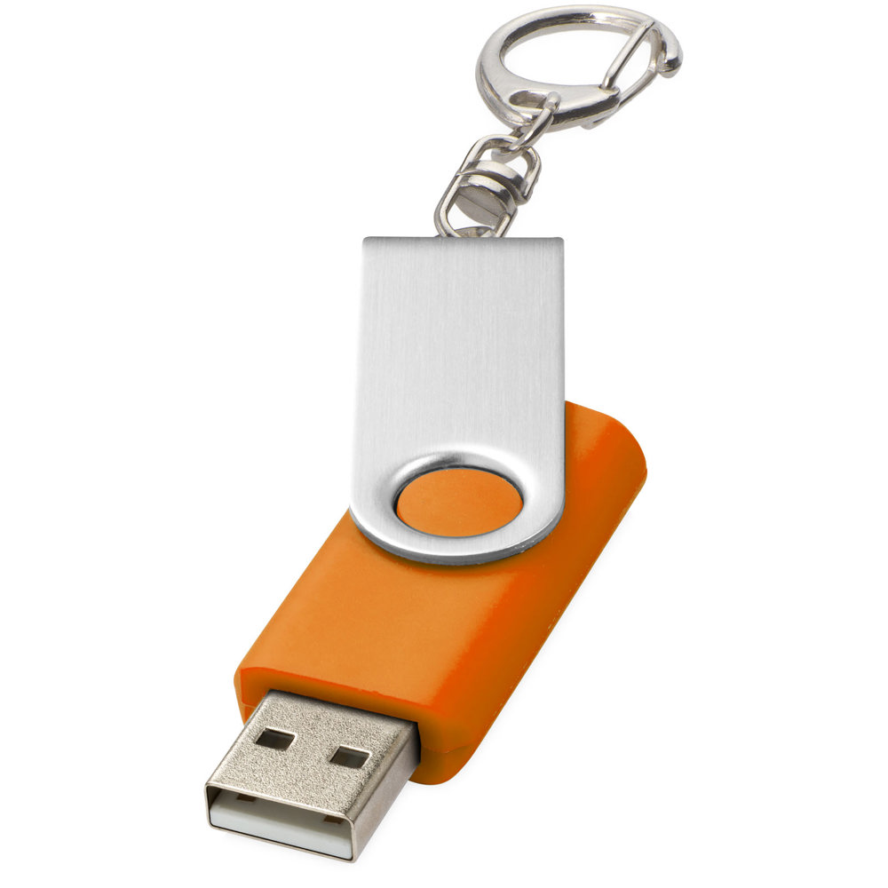 Rotate USB met sleutelhanger - Oranje