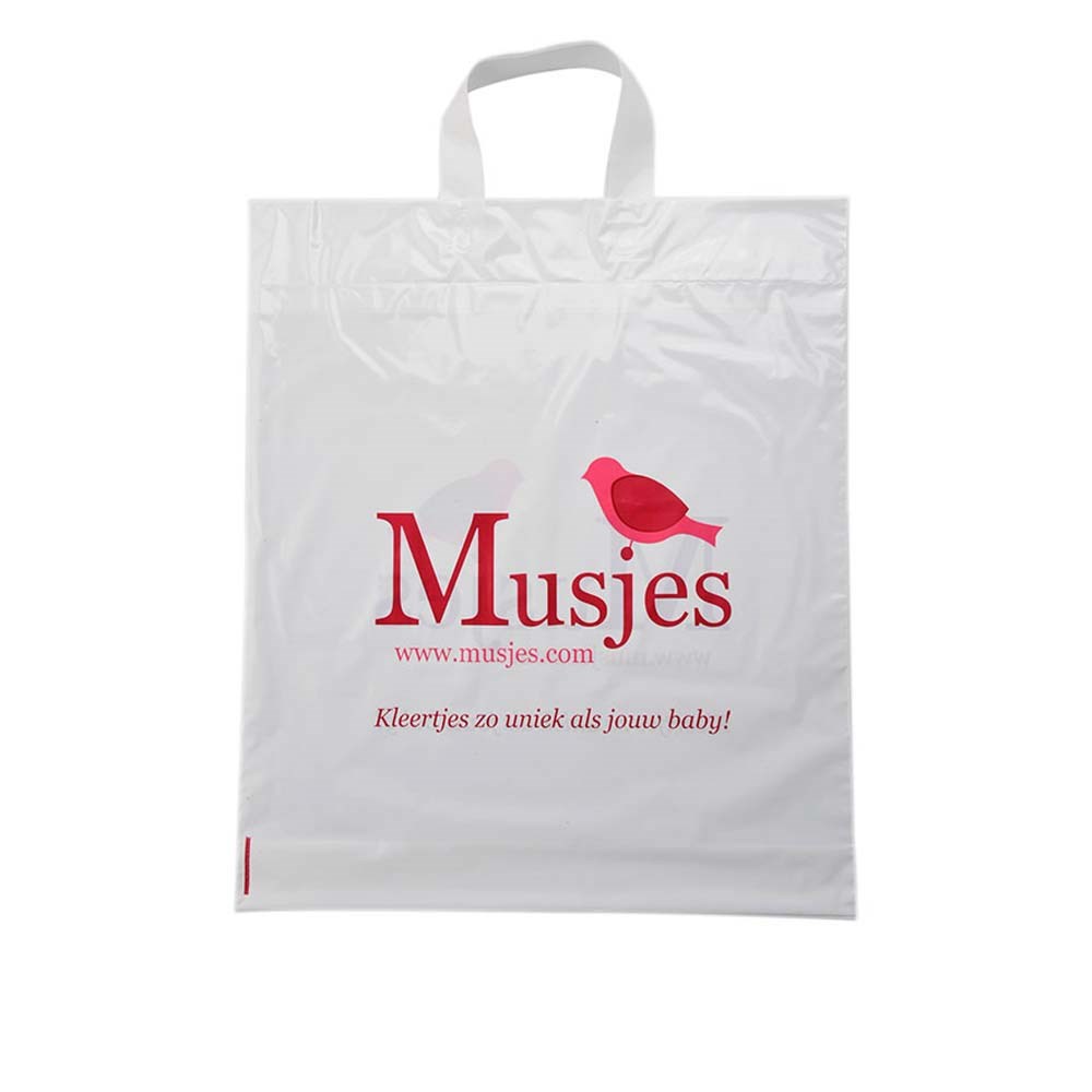 Plastic tas, 40 x 45 x 7,5 cm, 48 micron, ldpe, lushandvat, 1 zijde