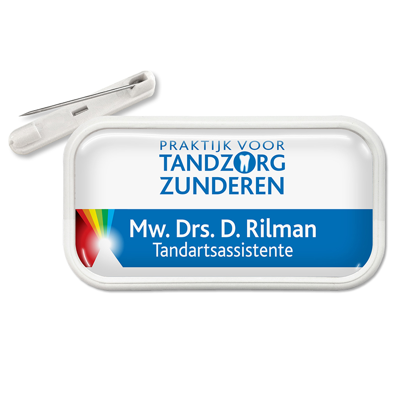 Naambadge Rechthoek 70 x 35