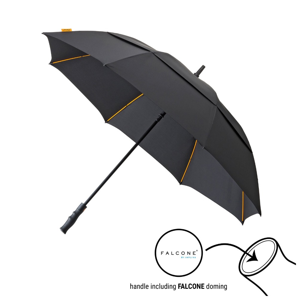 FALCONE - Stormparaplu - Automaat - Windproof -  130 cm - Zwart
