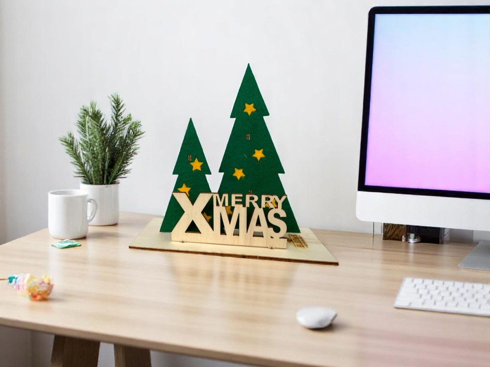 Happy Xmas Mini 'Your logo' - yellow stars