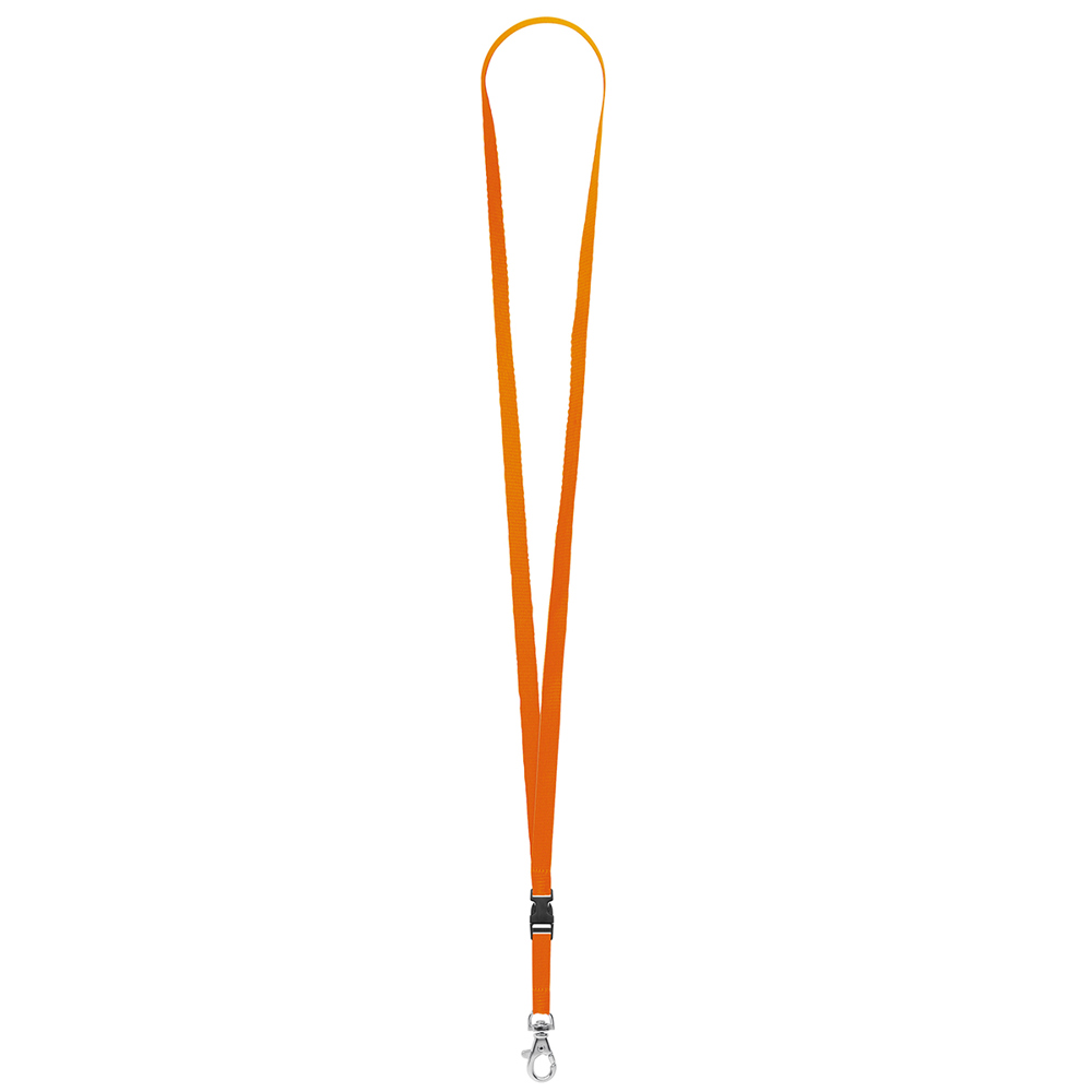 Keycord "standaard", breedte 10 mm - oranje-rood