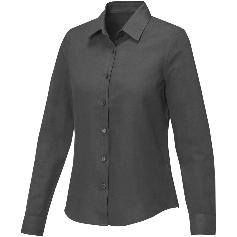 Pollux 130 g/m² damesoverhemd met lange mouwen - Stormgrijs