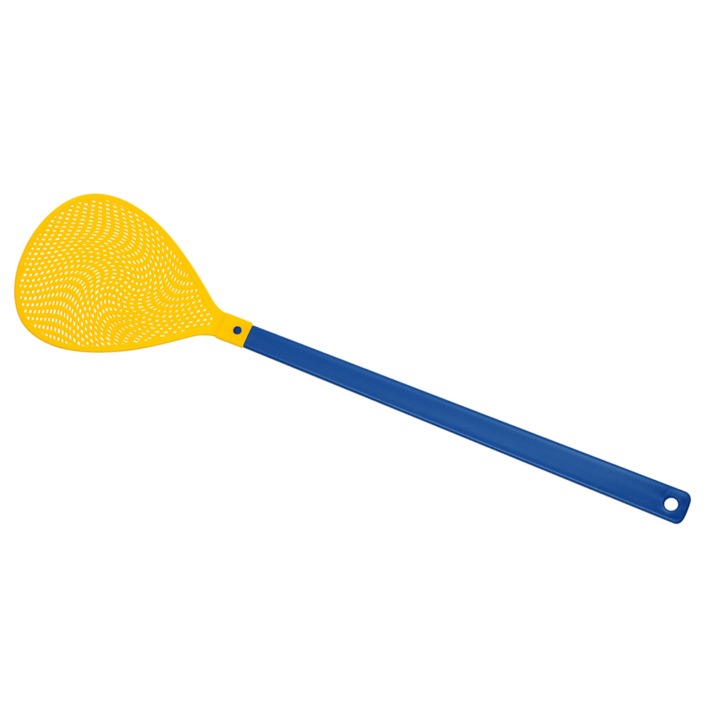 Vliegenmepper "ovaal" - blauw/geel