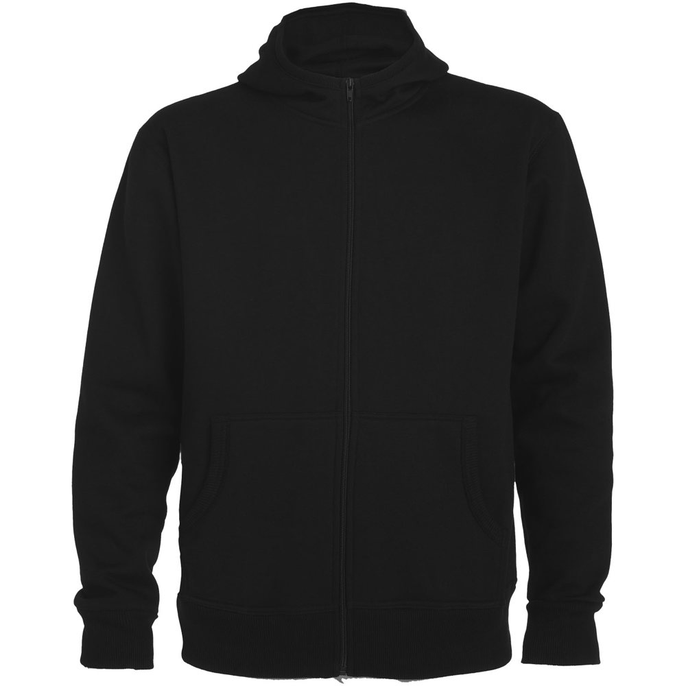 Montblanc 280 g/m² unisex hoodie met volledige rits - zwart
