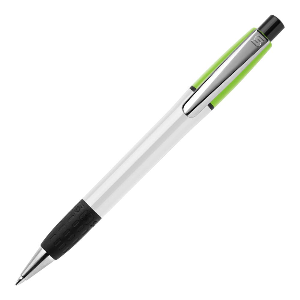 Balpen Semyr Grip Colour hardcolour - Wit / Lichtgroen