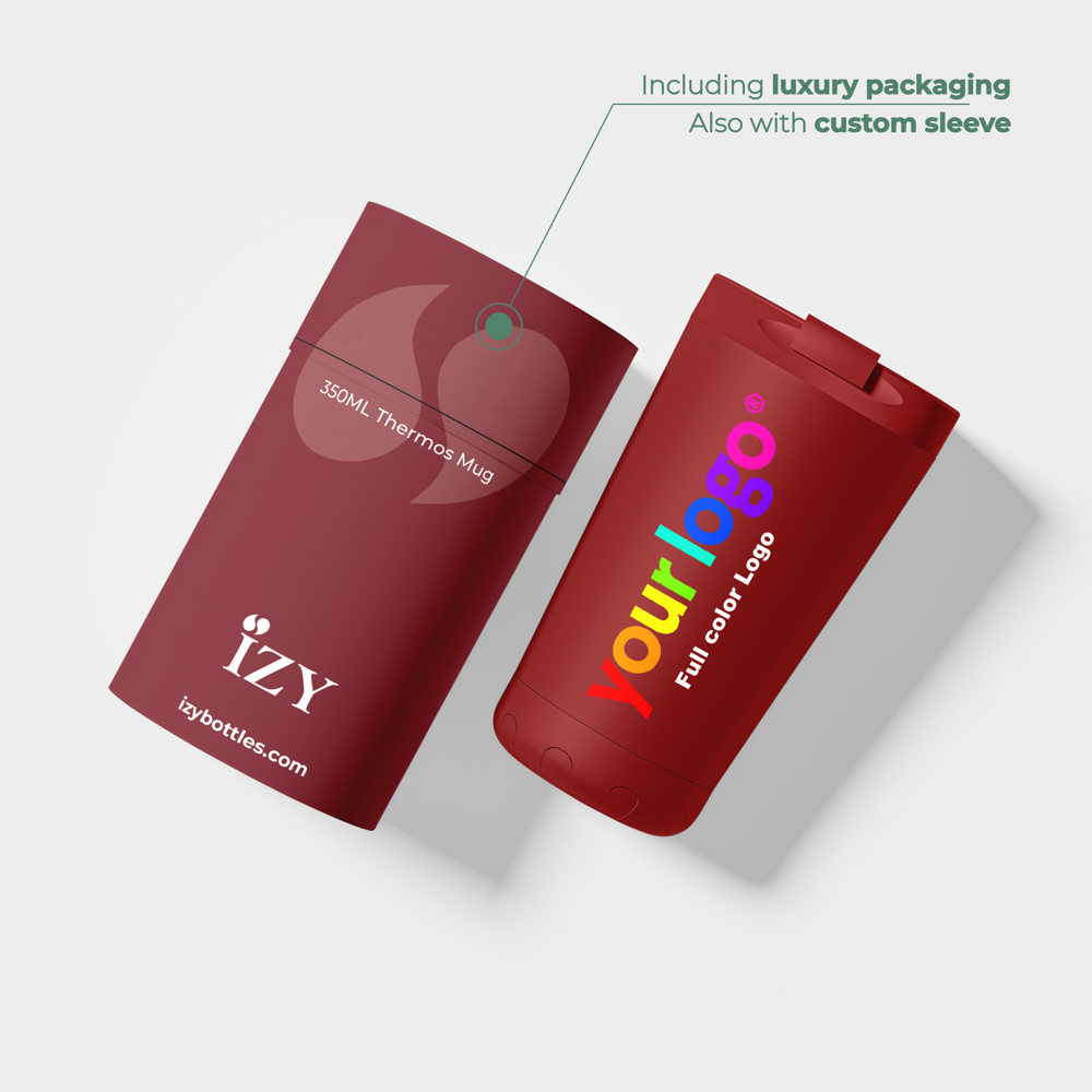 Thermosbeker / Koffiebeker - Rood - 350 ml