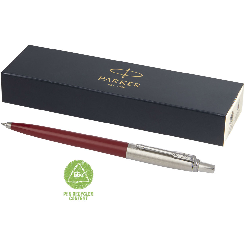 Parker Jotter gerecyclede balpen (blauwe inkt) - Donkerrood