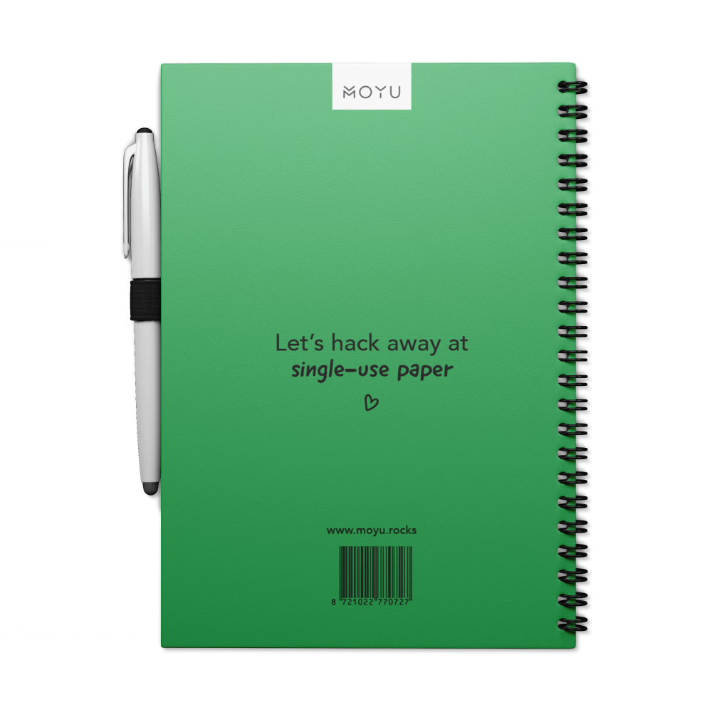 MOYU Uitwisbaar Steenpapier Notitieboek A5 Softcover – 20 Pagina’s, Full Color, Blanco