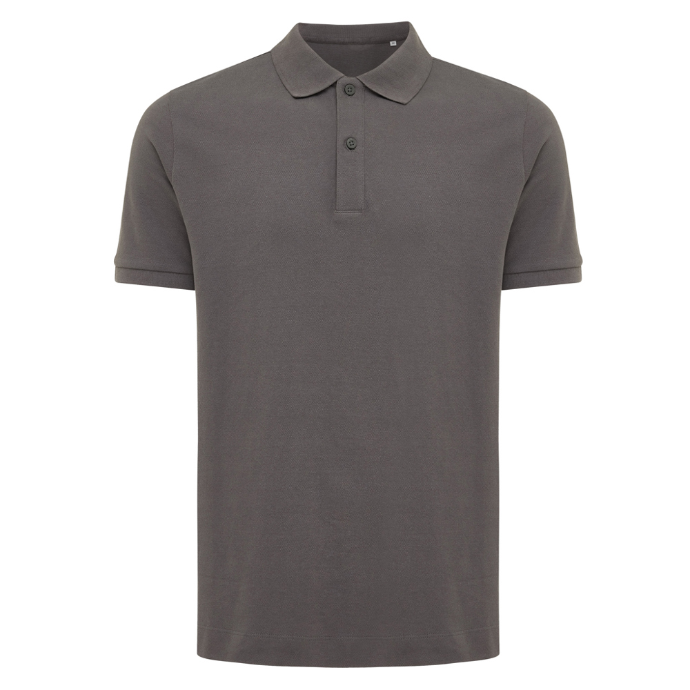 IQONIQ Yosemite gerecycled katoen pique polo - antraciet (± PMS 19-3900 TCX)