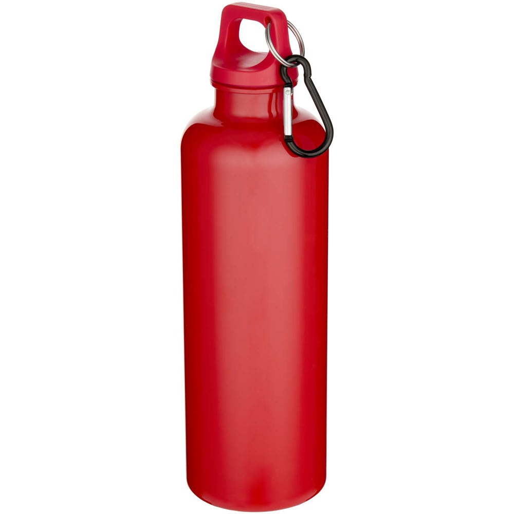 Oregon 750 ml effen RCS gerecycleerde plastic drinkfles met karabijnhaak - Rood