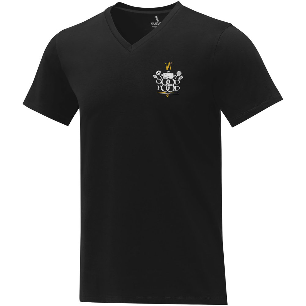 Somoto Heren T-shirt met V-hals en korte mouwen 