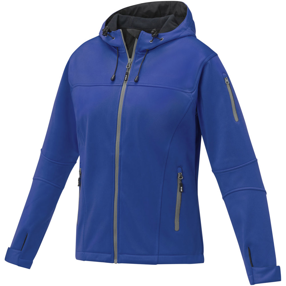 Match softshell dames jas - Blauw