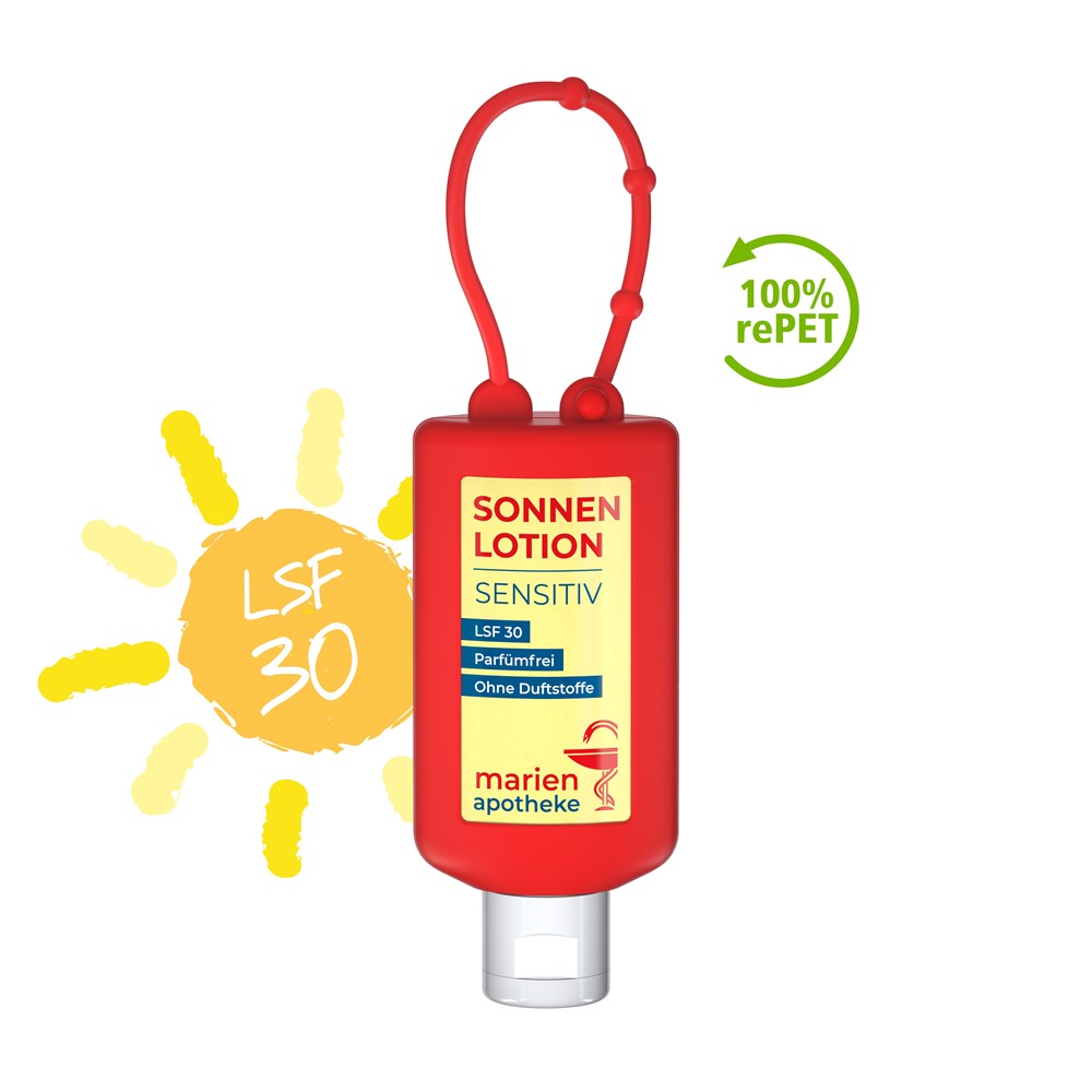 Zonnemelk Gevoelige Huid, Bumper 50 ml, rood, Body Label