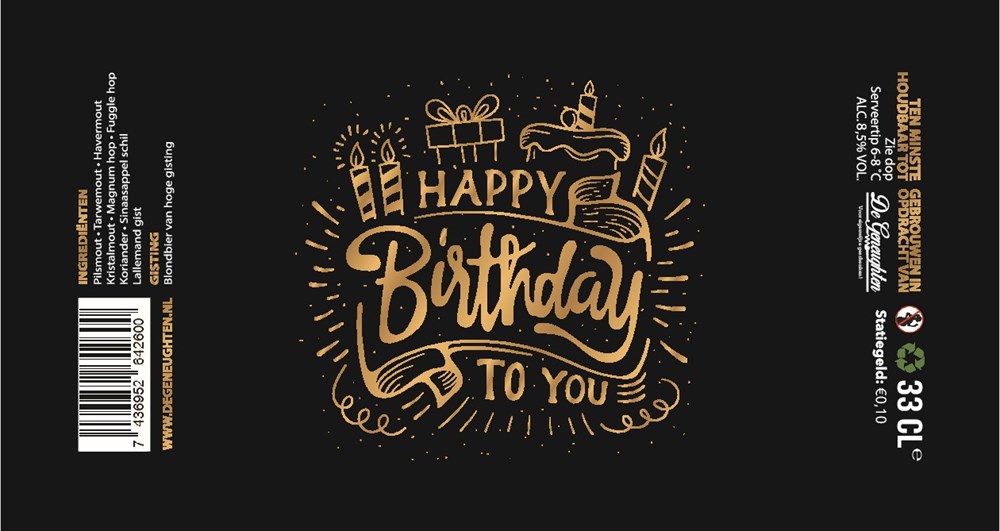 Speciaalbier Happy Birthday Tripel - 33cl