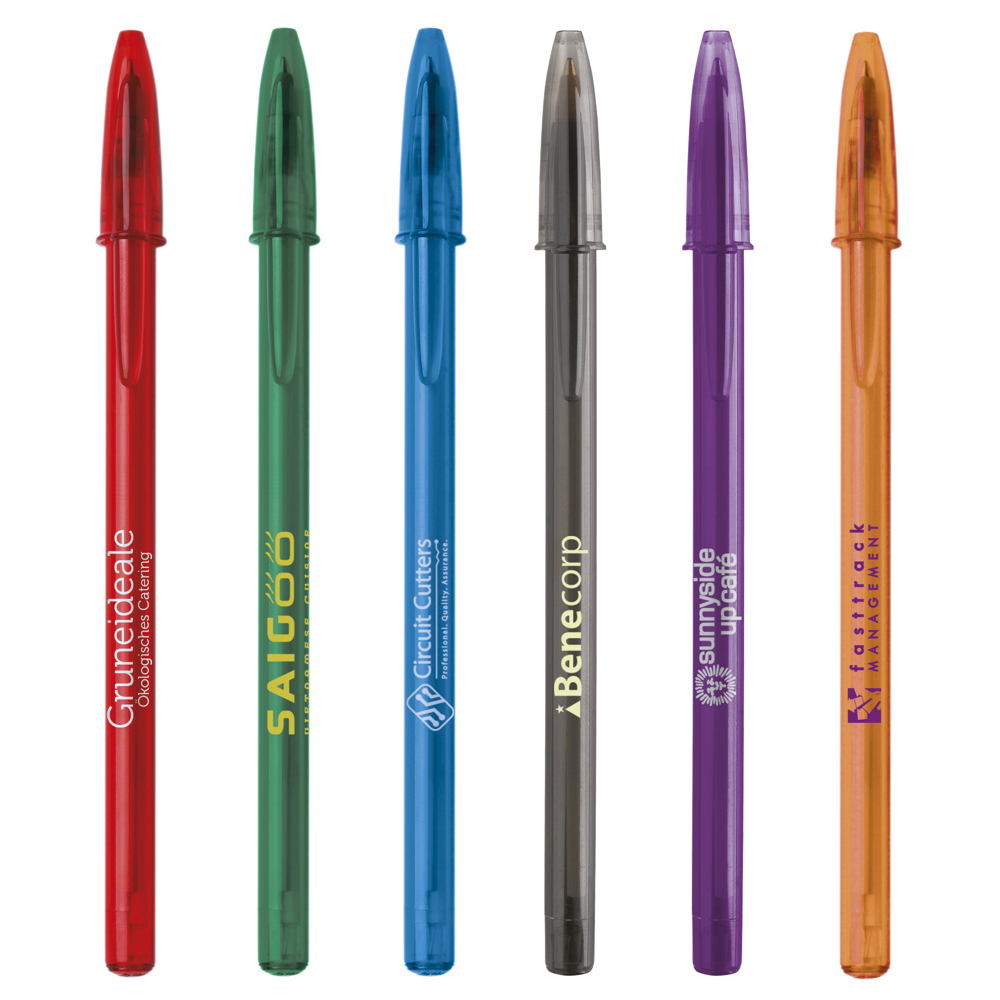 BIC® Style balpen - Doorzichtig Lichtgroen / Doorzichtig Lichtgroen / Zwarte Inkt