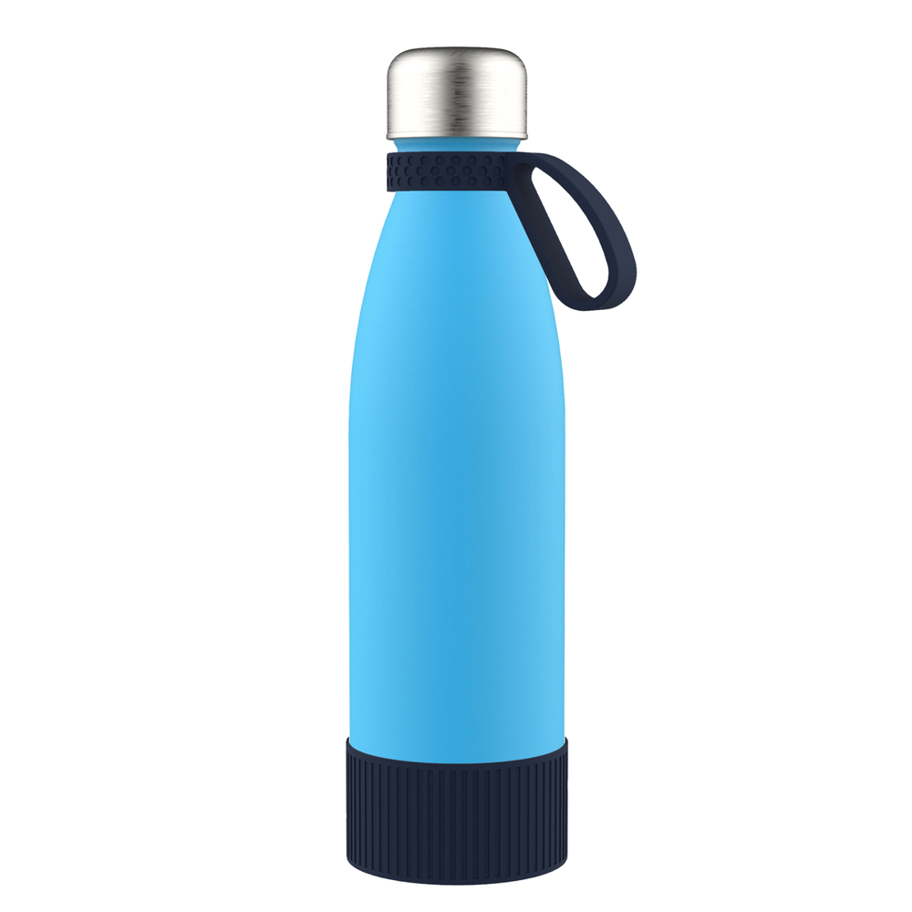 Fles GLASS - zilver, cyaan, navy