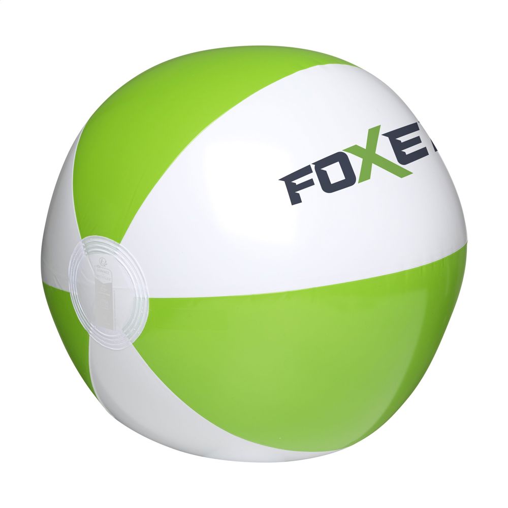 BeachBall Ø 27 cm strandbal - Wit/Groen