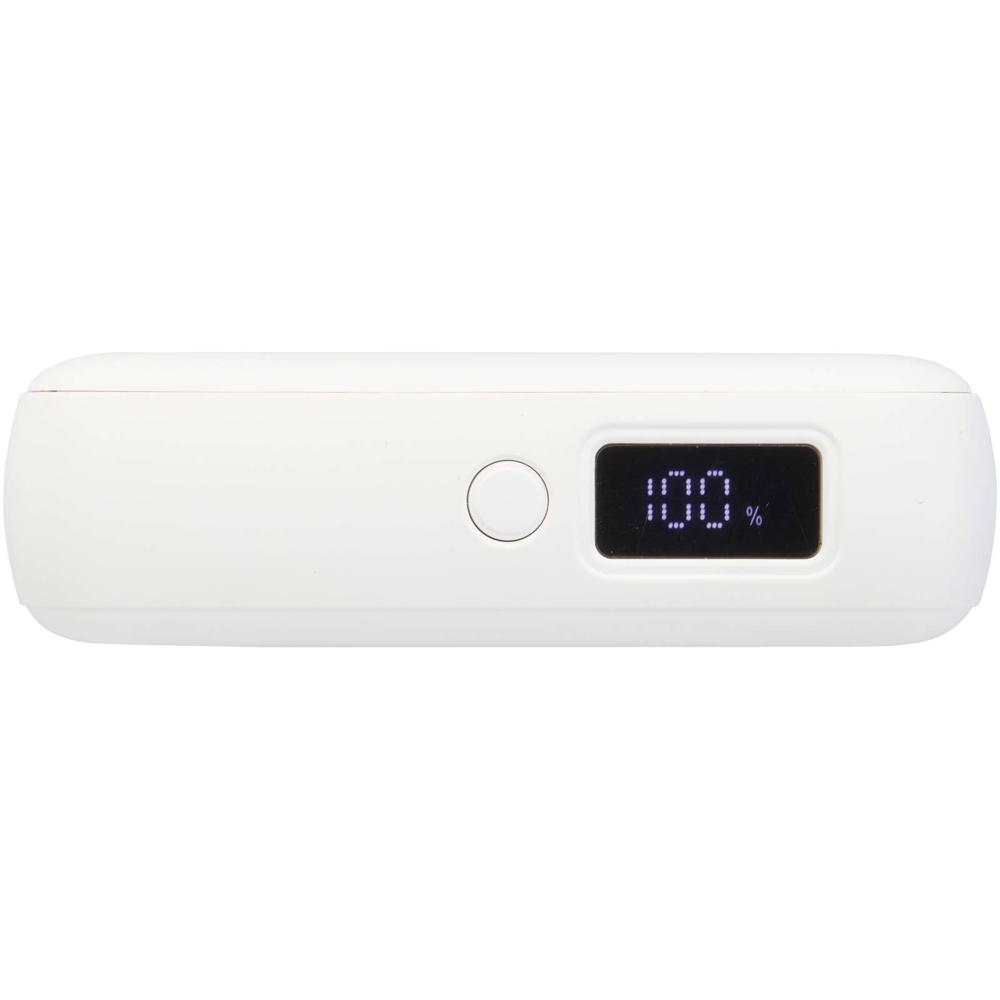 Acrux tabletpowerbank van 10.000 mAh 35 W met ingebouwde Type-C kabel van gerecycled plastic