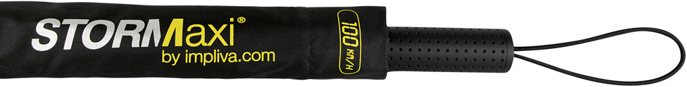 STORMaxi - Arodynamische stormparaplu - Handopening - Windproof -  92 cm - Zwart / Geel