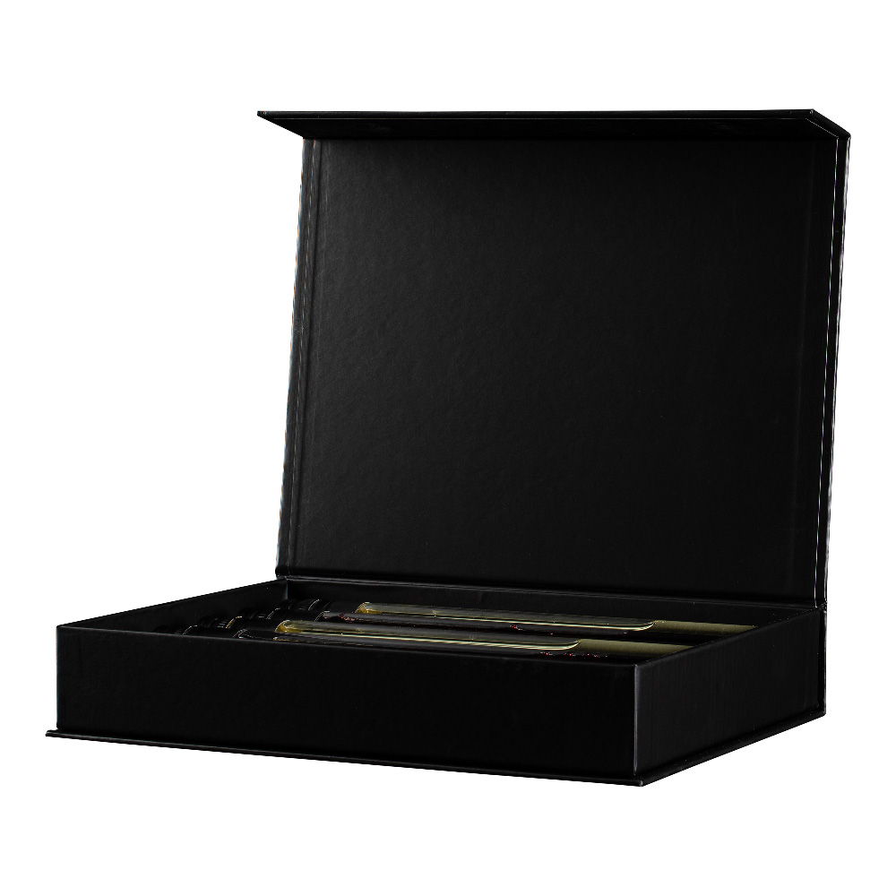 Giftbox | Rombeau Wine & Chocolate | 2 x 100 ML | 1 x 8 truffels | Glas